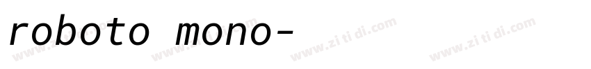 roboto mono字体转换